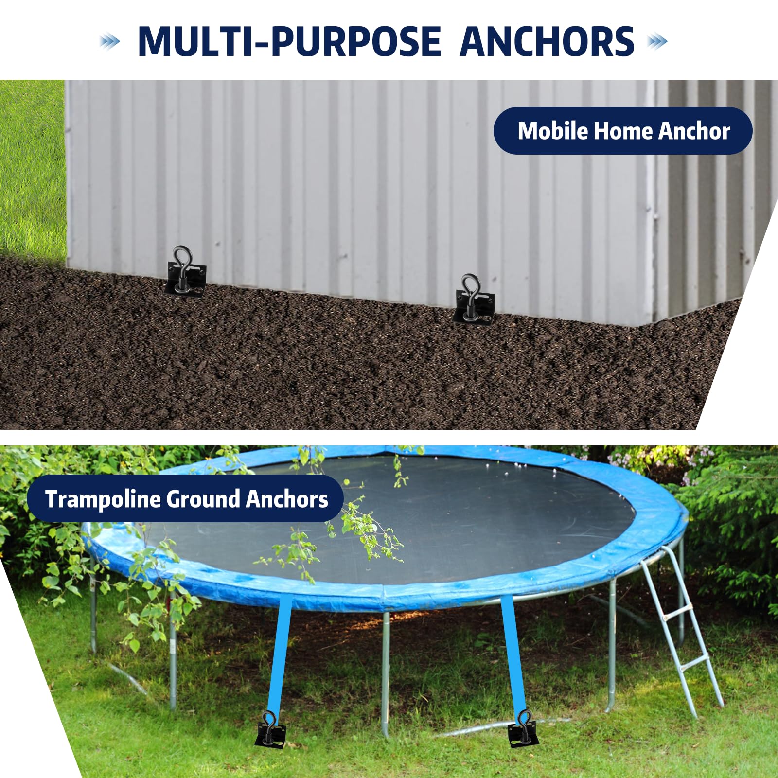 MIXXIDEA anchor next to ruler showing 24-inch length for deeper anchoring