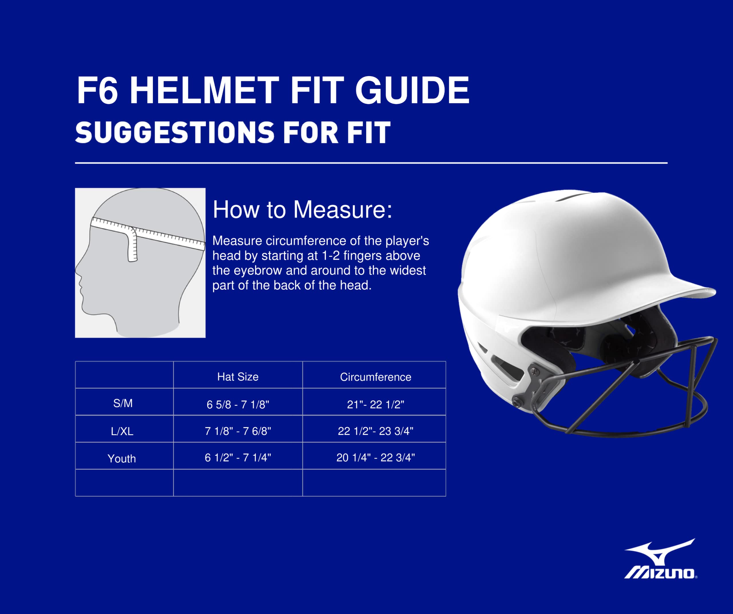 Mizuno F6 helmet with mask in use showing field-ready protection