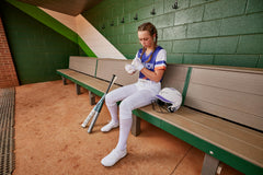Mizuno MVP QuikAdjust strap closeup highlighting quick secure fit convenience