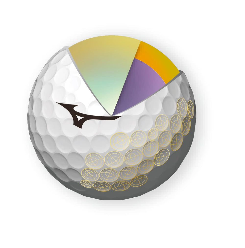 Mizuno product label and features showing construction benefits and specs