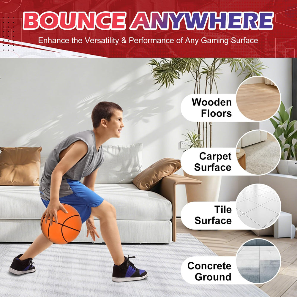 MKOBAT bouncing on indoor floor demonstrating soft realistic rebound