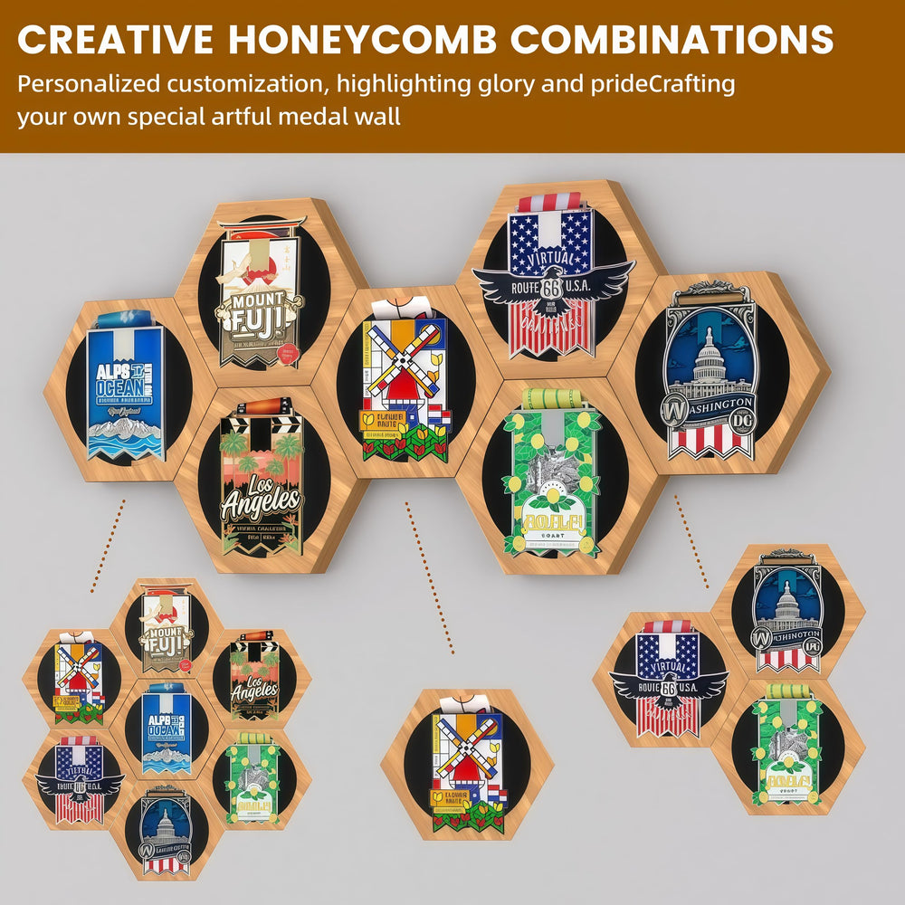 MLCLL modular hexagons arranged to show expandability and customization benefit