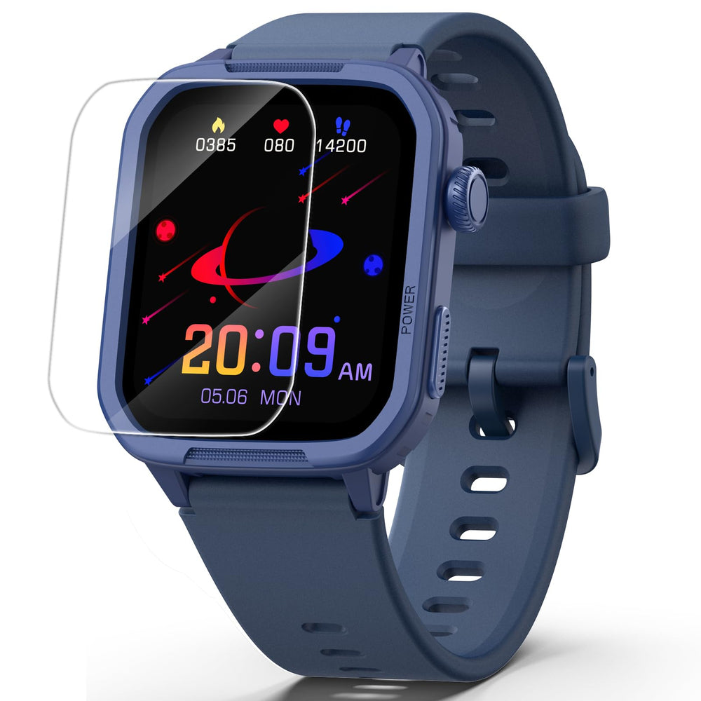 ModaWin front view showing bright blue face and kid-friendly design, durable and stylish