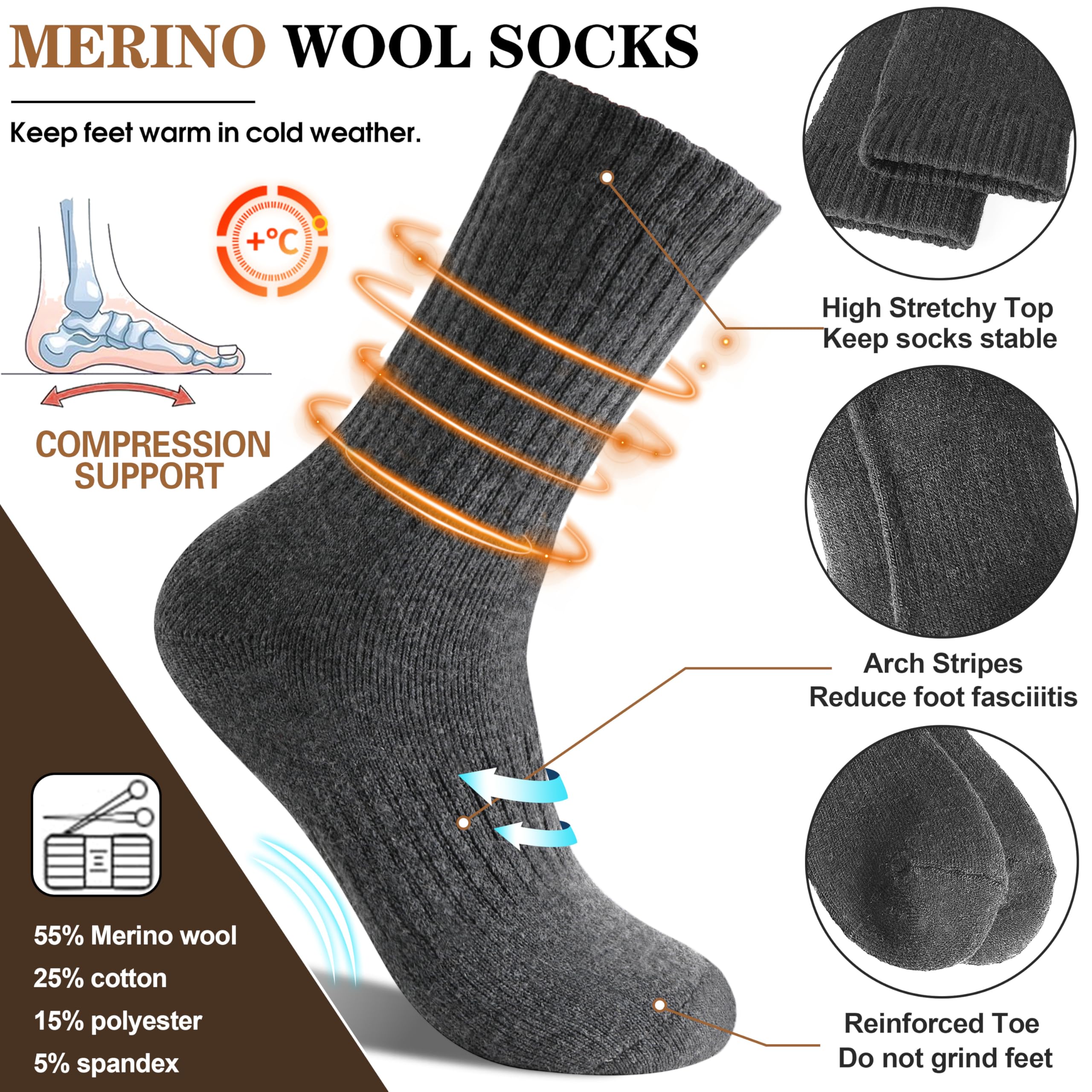 MOGGEI crew socks on model showing fit and mid-calf coverage
