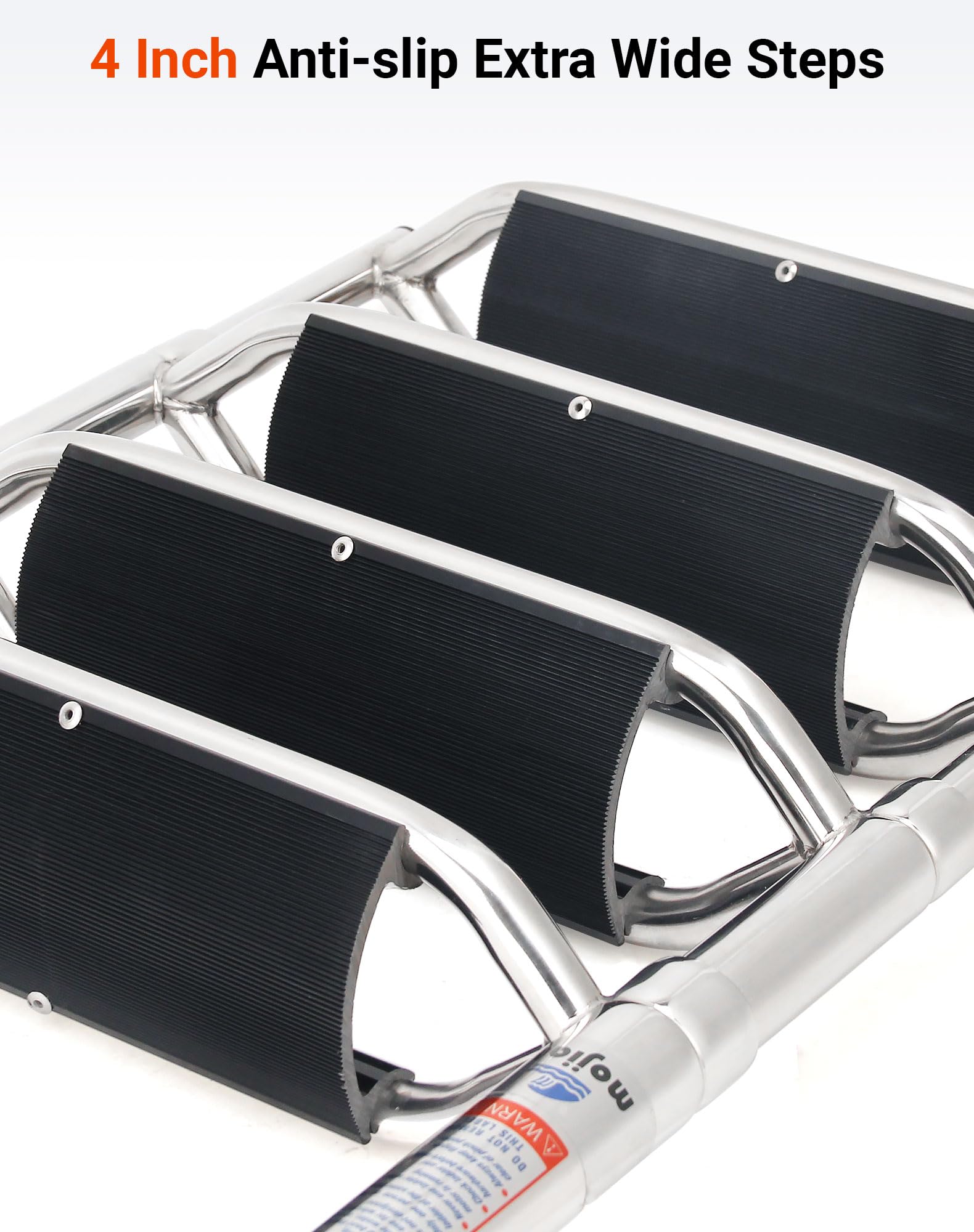 Mojiate dual handrails detail providing secure handholds while boarding