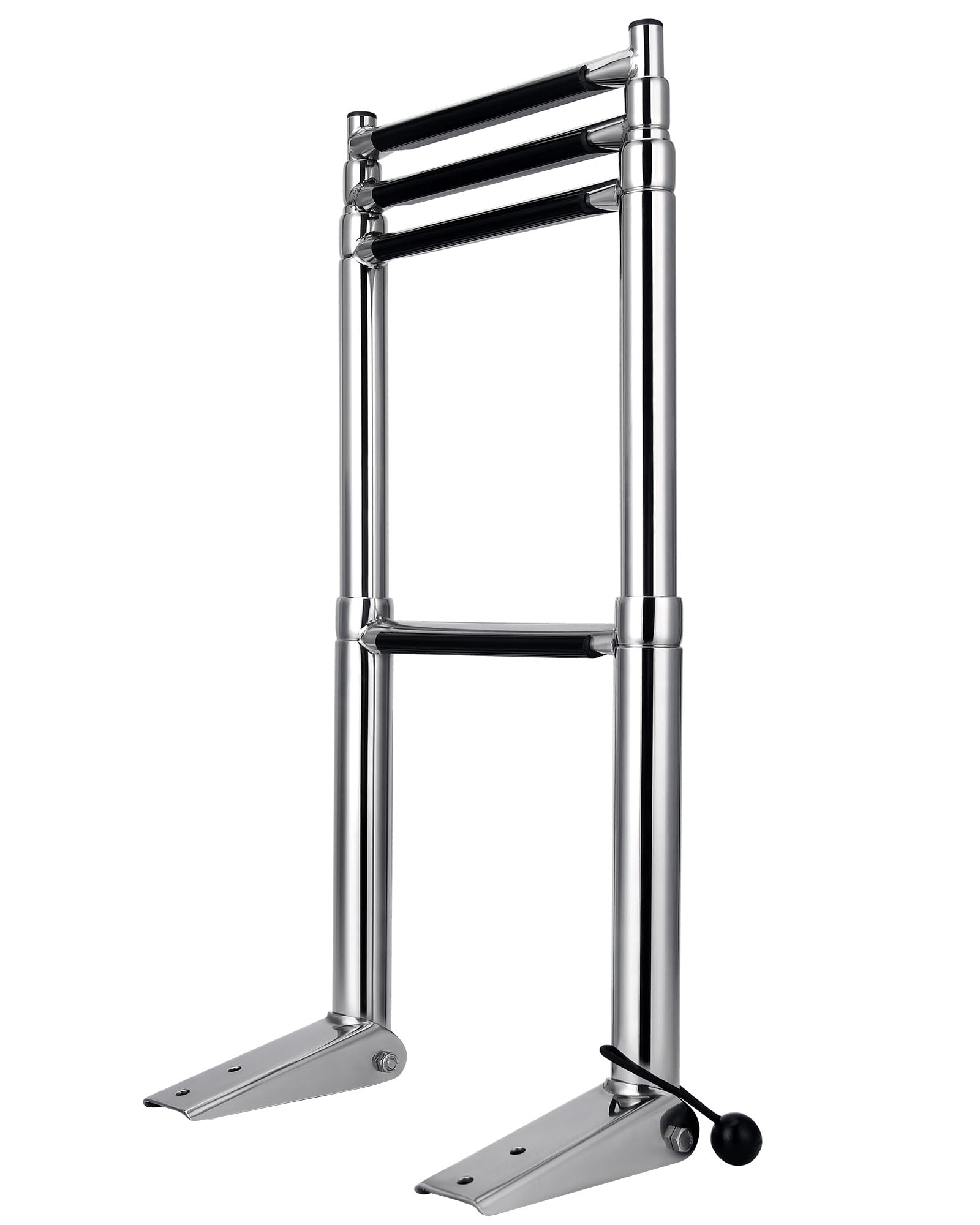 Mojiate ladder folded with Velcro straps securing it for transport