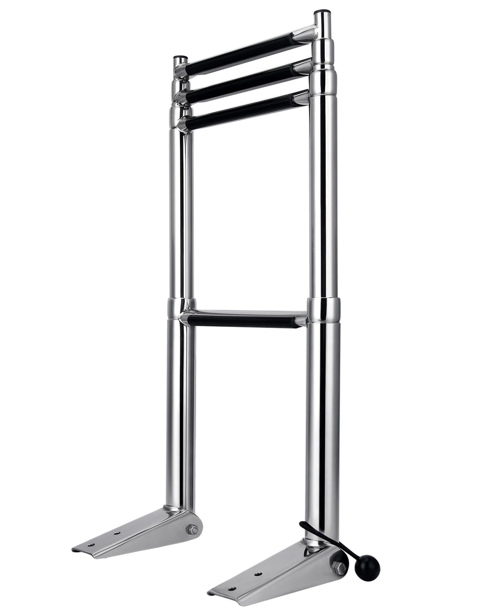 Mojiate ladder folded with Velcro straps securing it for transport
