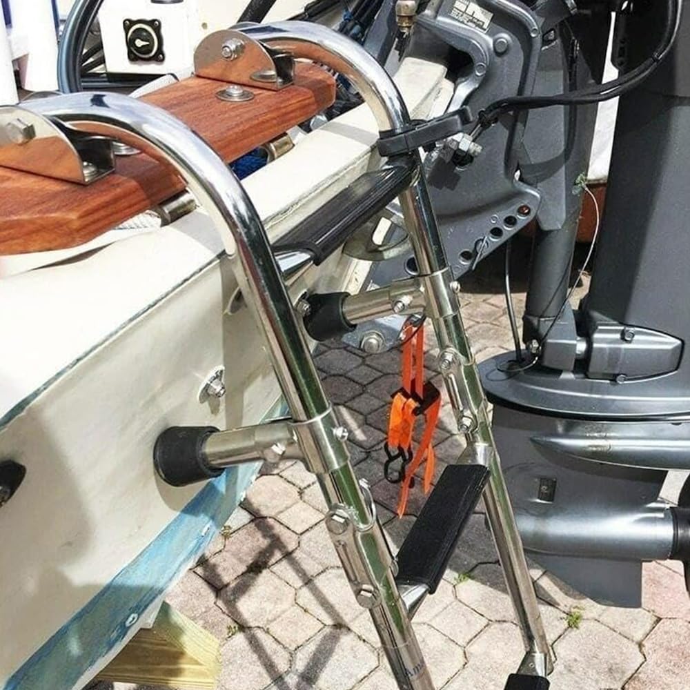 Mojiate mounted on yacht handrail allowing easy boarding benefit