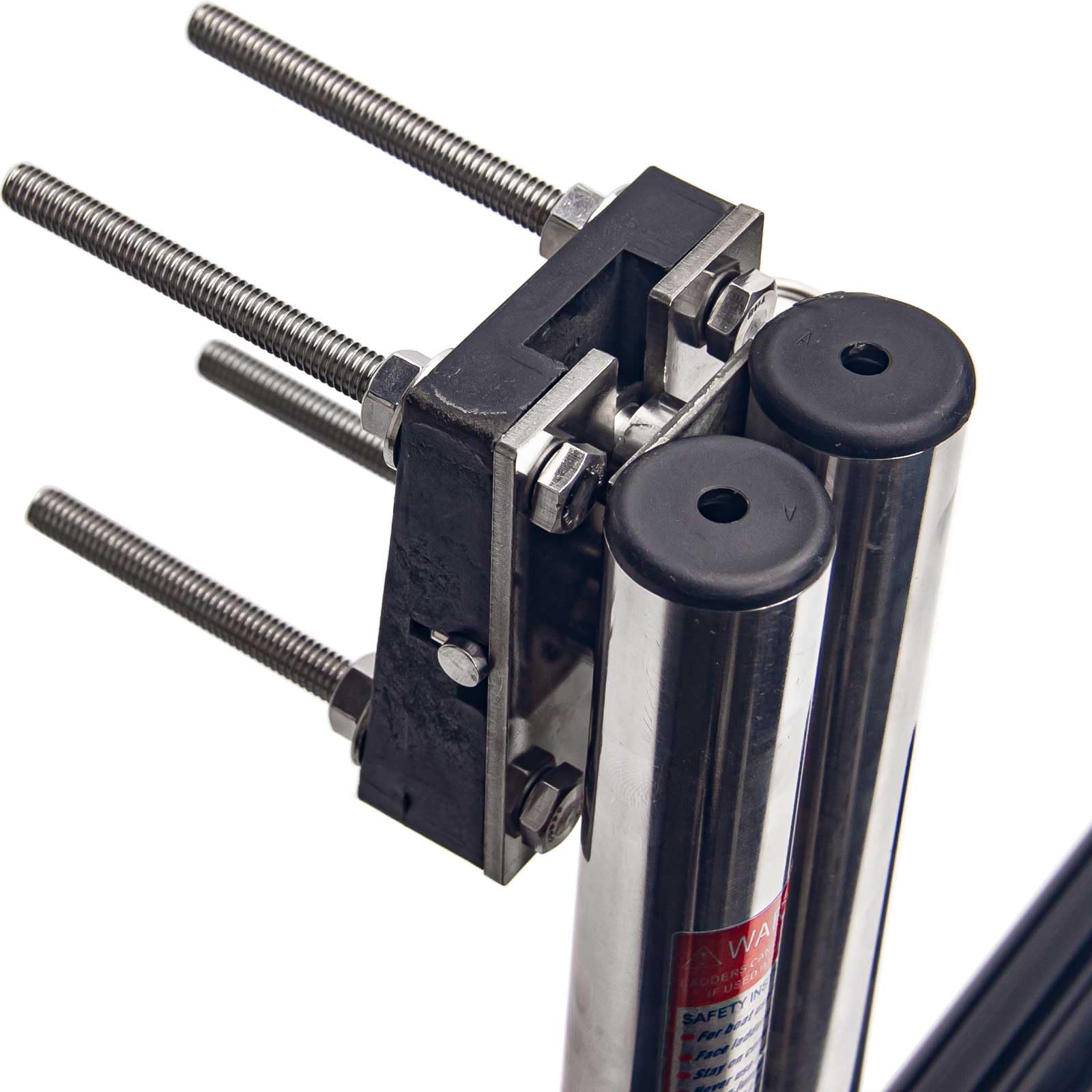 Mojiate stowed compact ladder saving deck space on platform