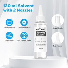 MoKo 120 ml solvent bottle with sprayer for smooth adhesive activation and clean jobs
