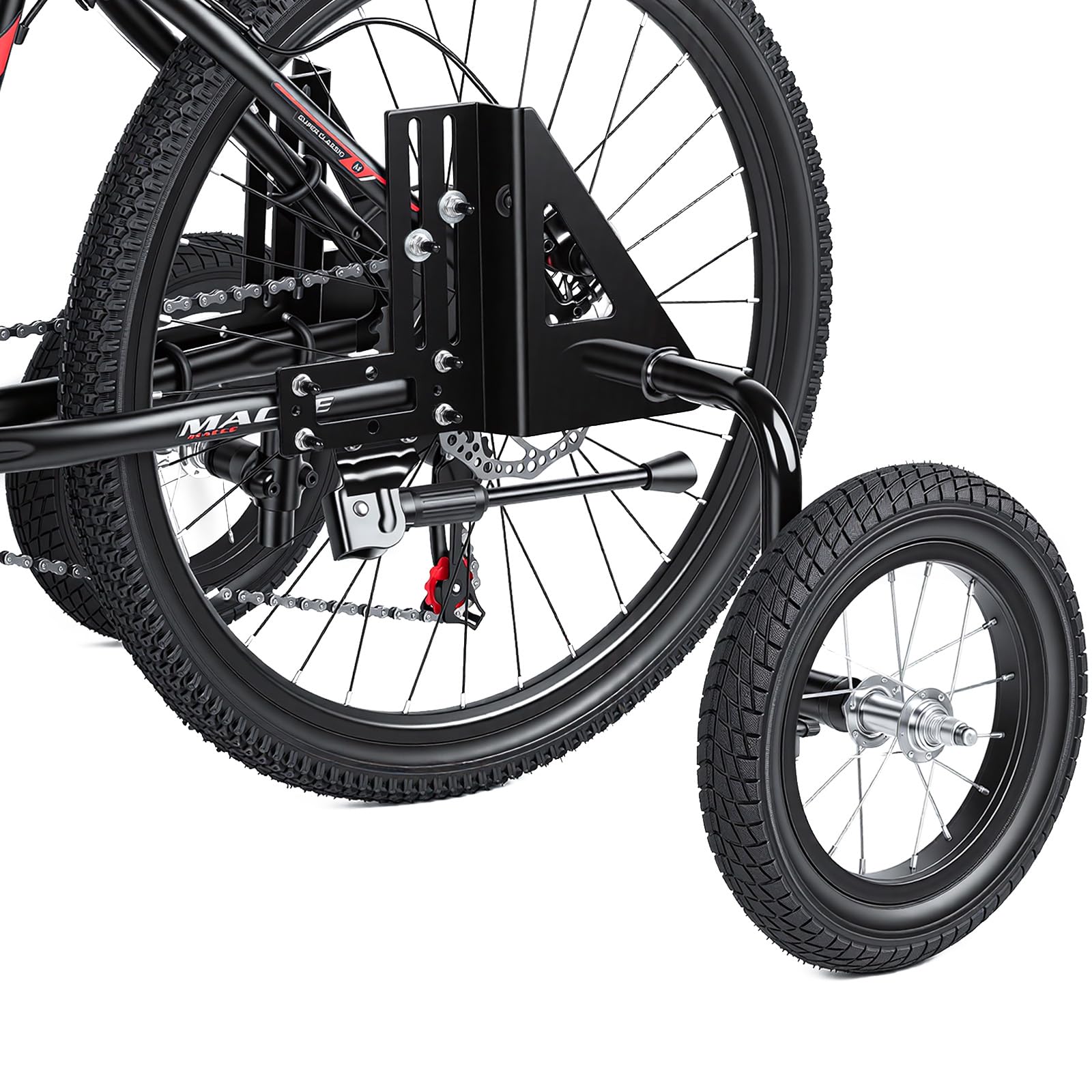MOLI DEE front view showing full stabilizer kit and sturdy construction