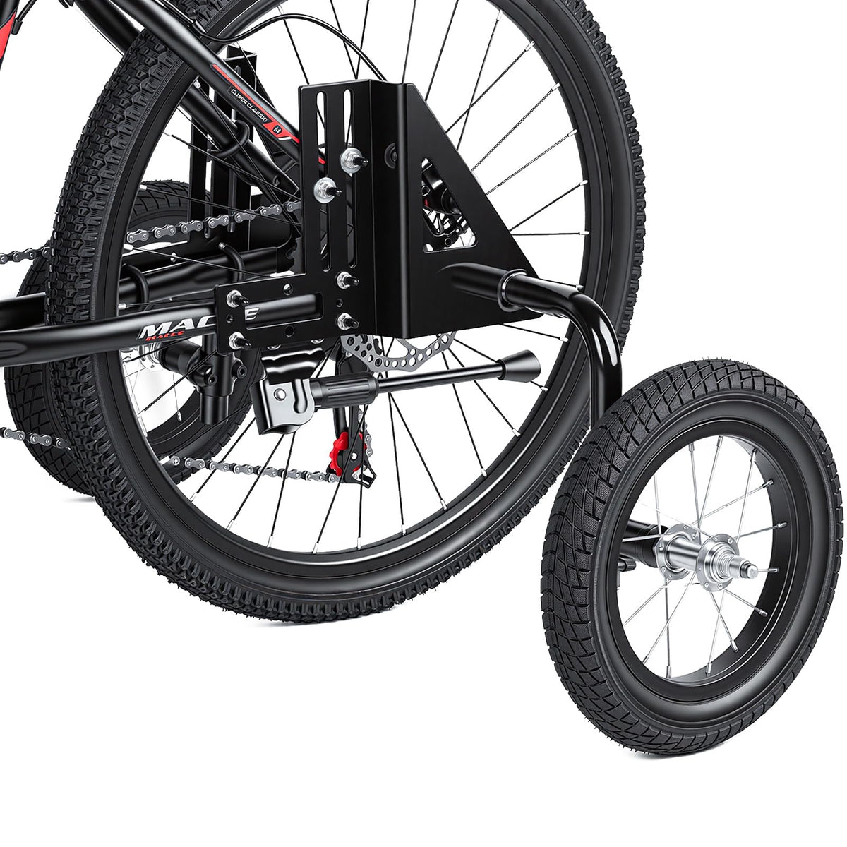 MOLI DEE front view showing full stabilizer kit and sturdy construction