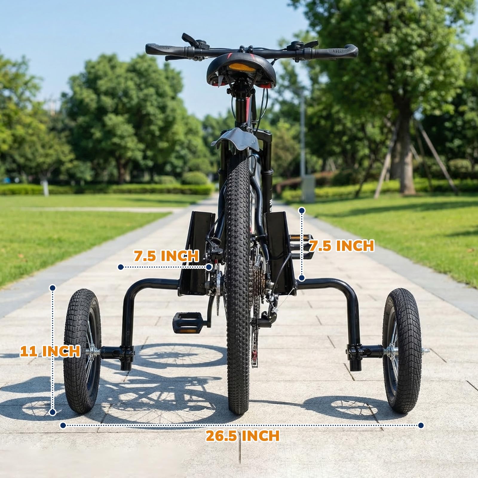 MOLI DEE mounted on a rear axle showing compatibility with adult bike frames