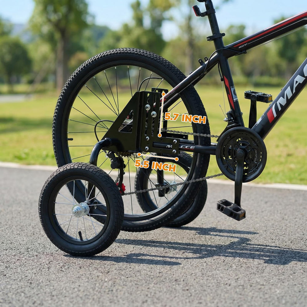 MOLI DEE size comparison showing fit for 24" to 29" wheels and proportions