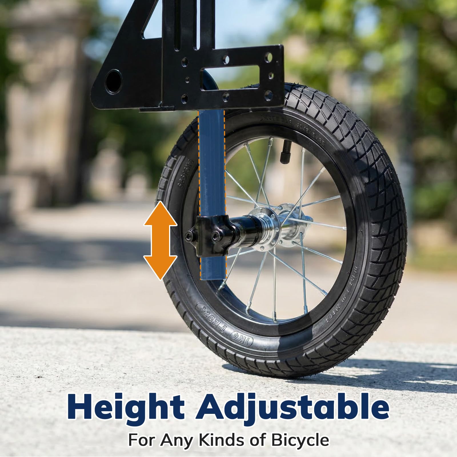 MOLI DEE wheel tread detail highlighting puncture-resistant rubber for durability
