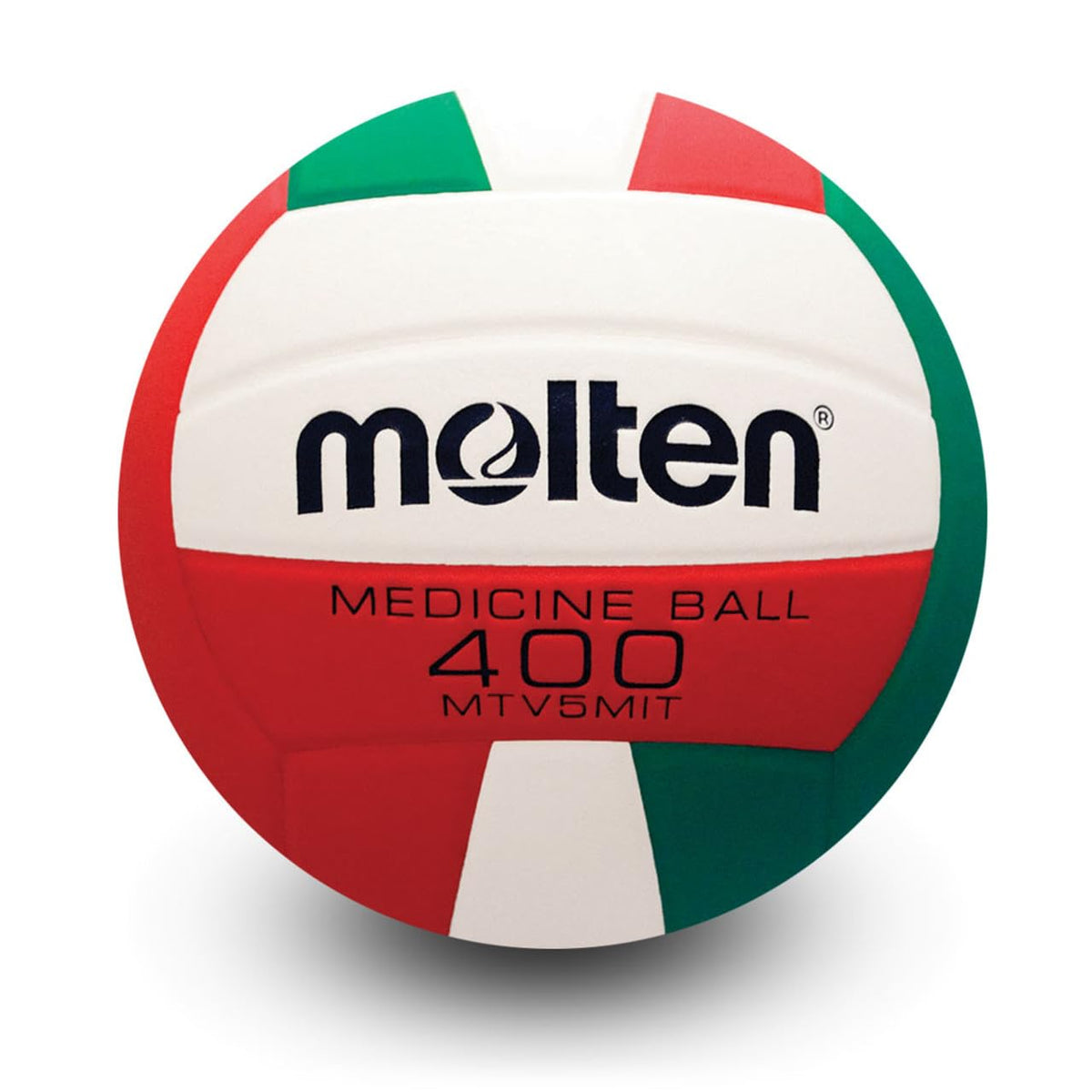 Molten setter training volleyball front view showing panel design and durable cover benefit