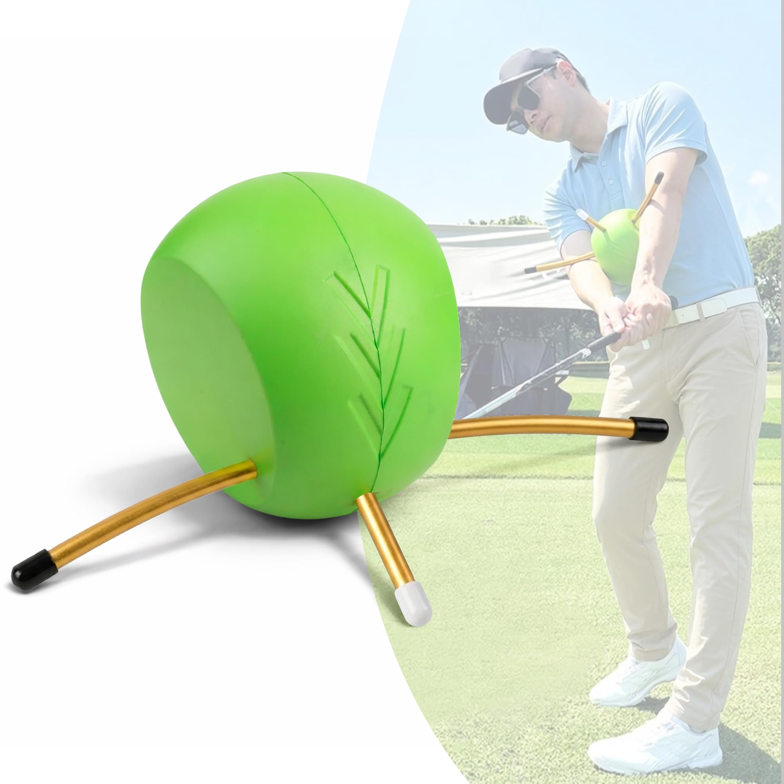 Momentum Pro front view of the Connector Golf ball showing compact training design and portability