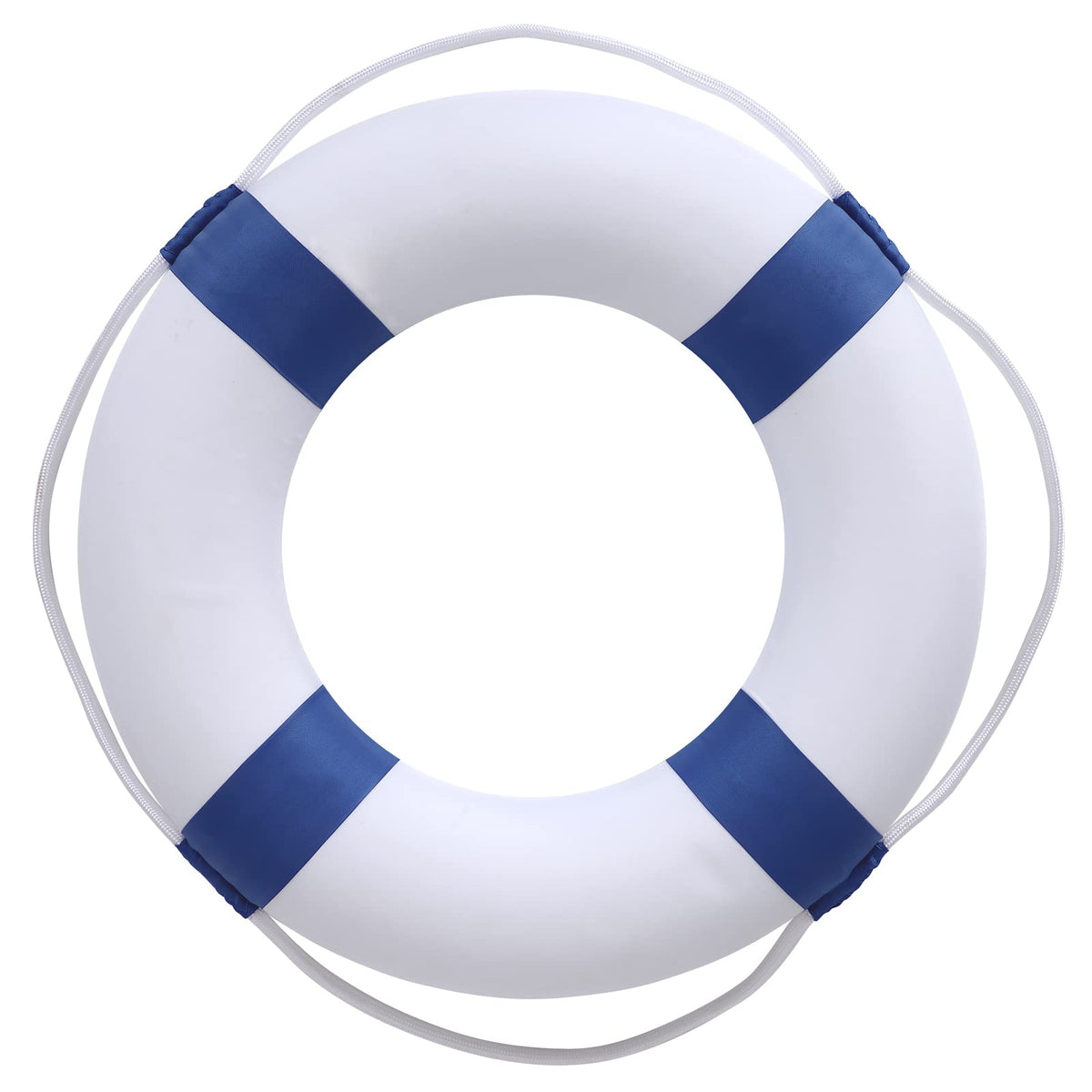 Momotata front view blue life ring showing clear visibility and quick access