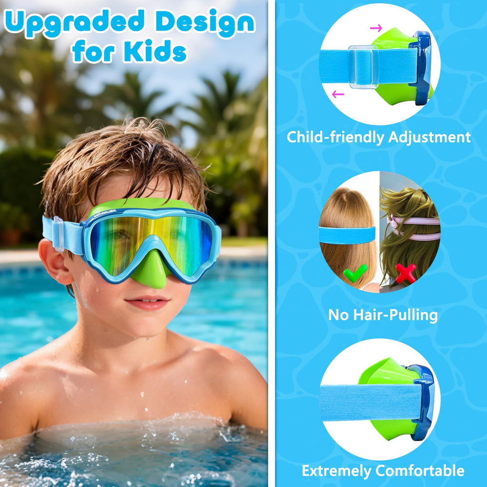 MOMUSE soft fabric strap close detail preventing hair pulling for kids