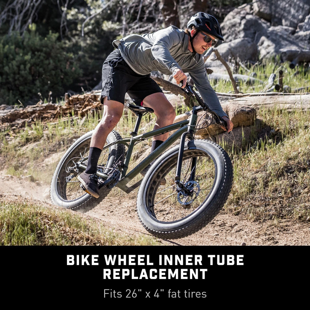 Mongoose inner tube installed on wheel demonstrating easy fit and faster roadside repair