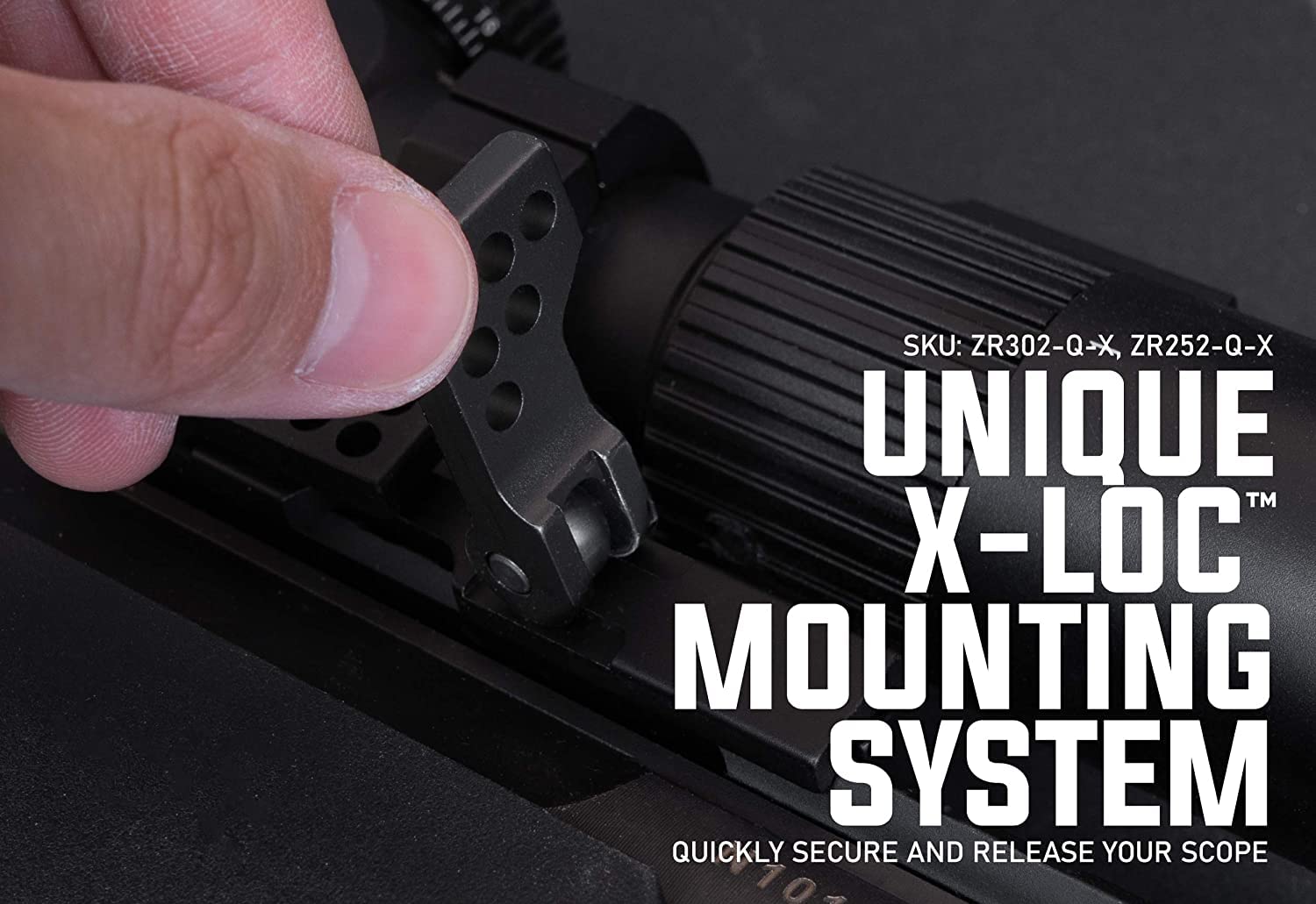 Monstrum side cantilever detail showing 2-inch forward extension, improves eye relief