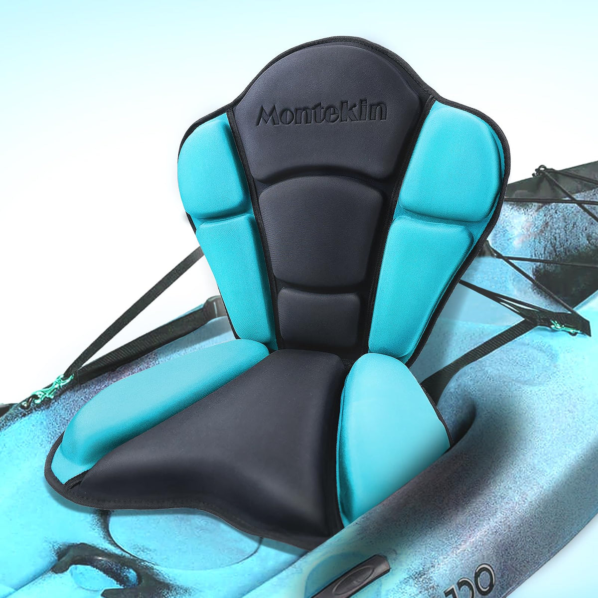 Montekin front view seat showing cushioned base and ergonomic design for comfort