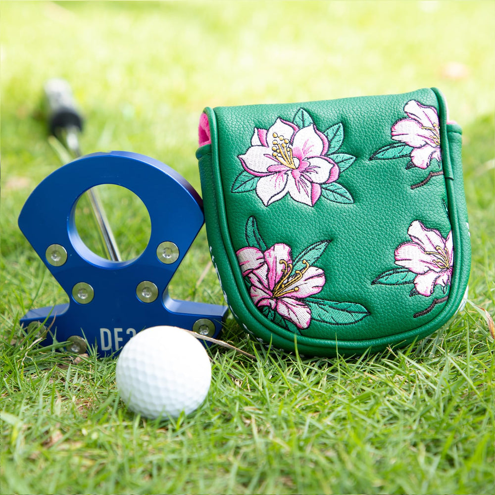 montela golf close-up azalea embroidery highlights premium stitched detail
