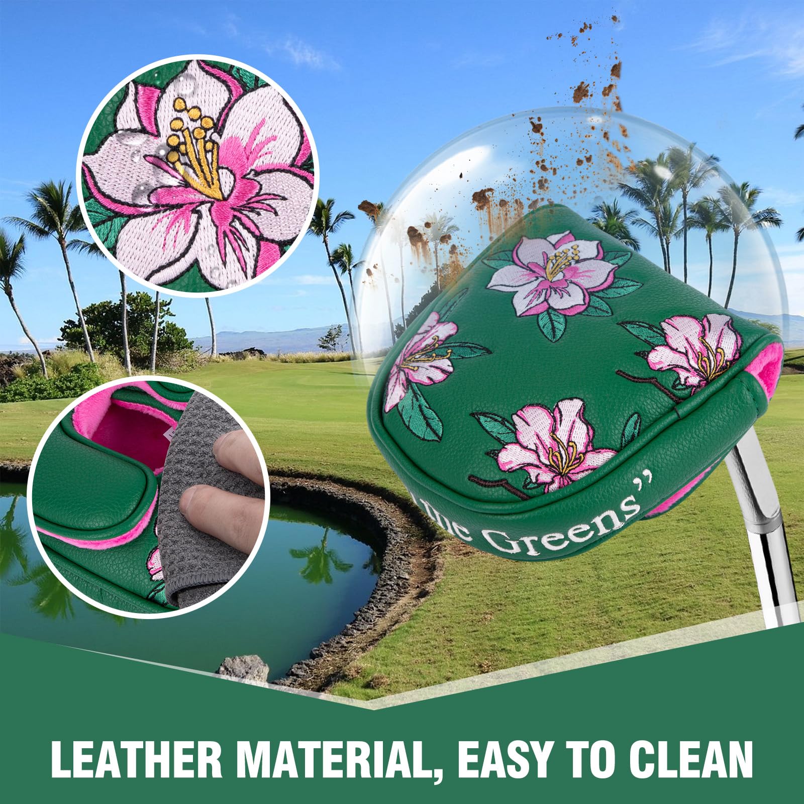 montela golf soft inner lining detail protects putter face and finish