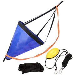 MOOCY drift sock front view showing full canopy and secure attachment benefit