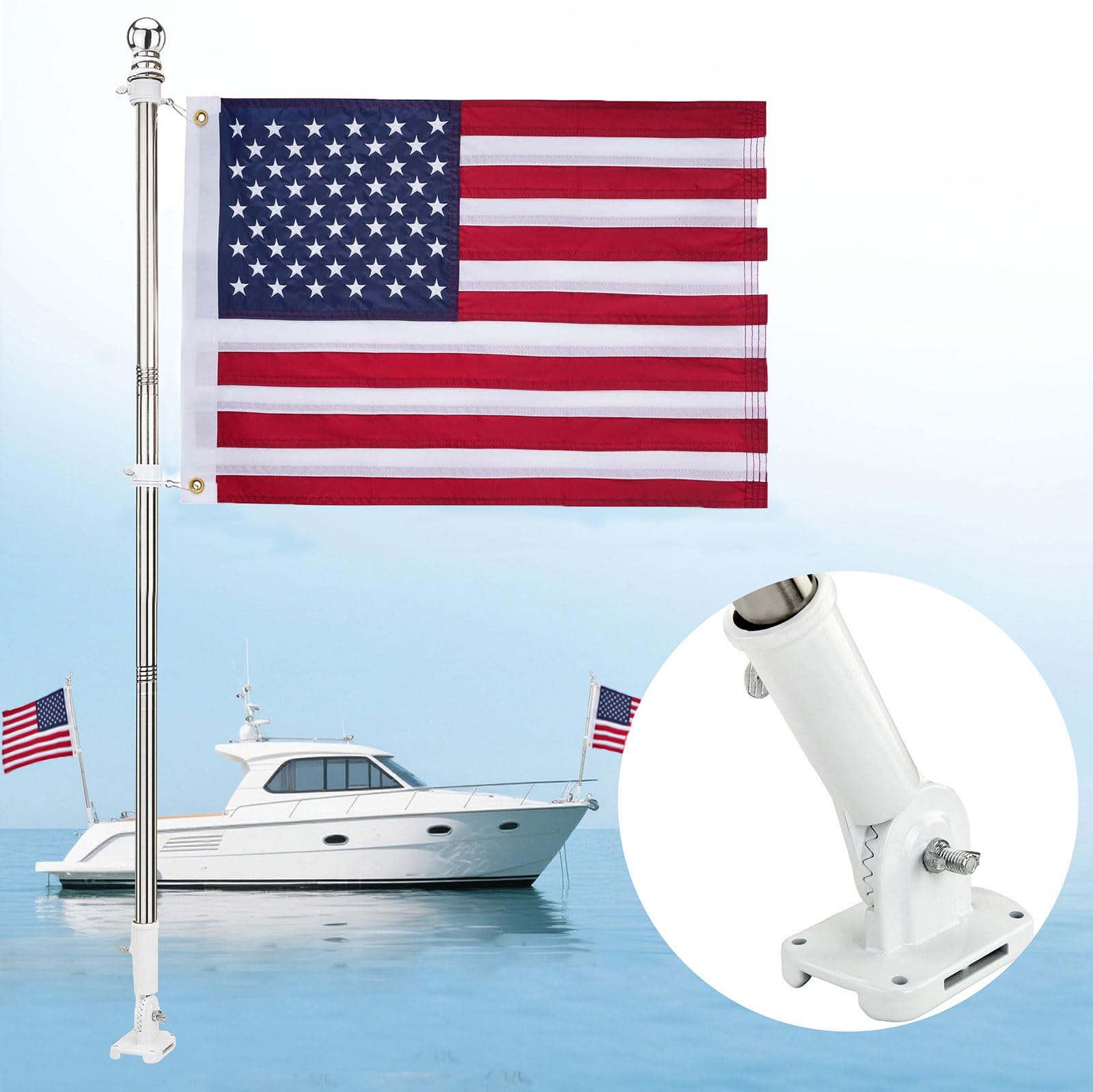 MOPHOEXII flag mounted on porch showing patriotic display and curb appeal benefit visibility