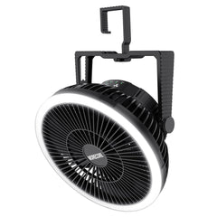 MORECORE front view showing fan and lantern for bright, portable cooling