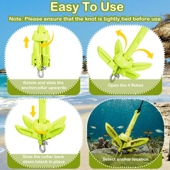 MorningRo 40ft marine rope with stainless snap hook for secure connections