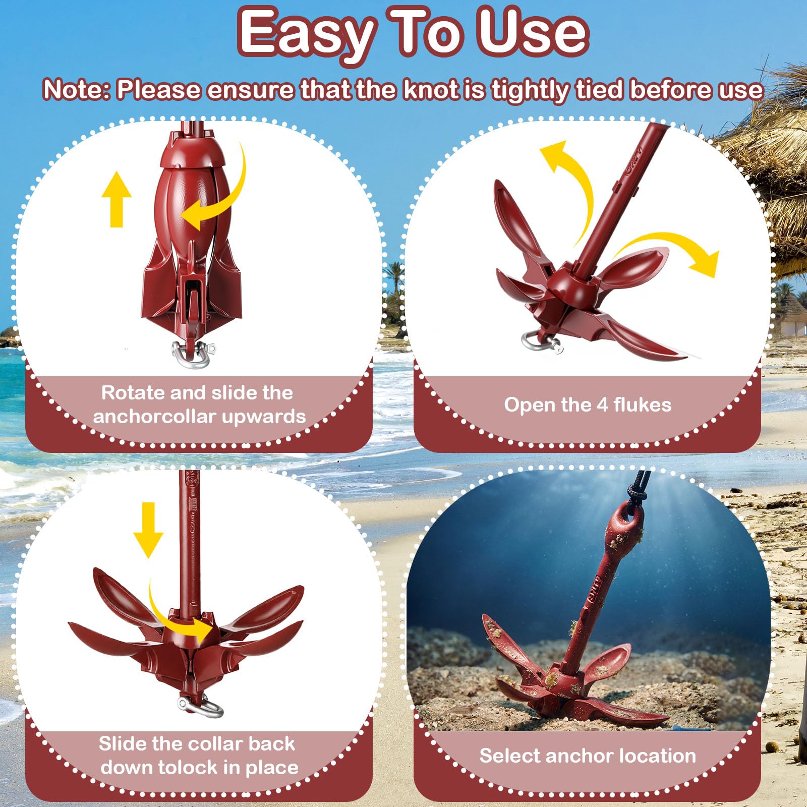 MorningRo anchor deployed with bright buoy making retrieval faster and easier