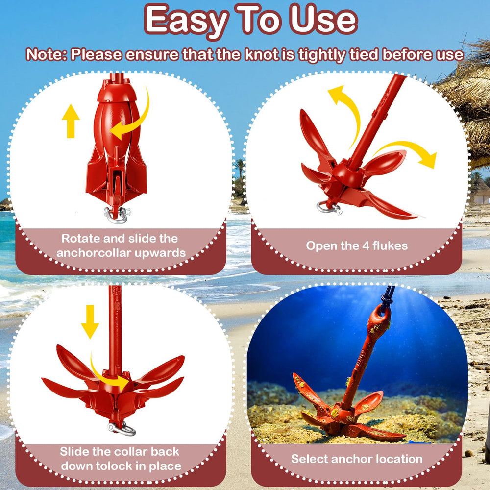 MorningRo anchor deployed on rocky bottom showing reliable hold