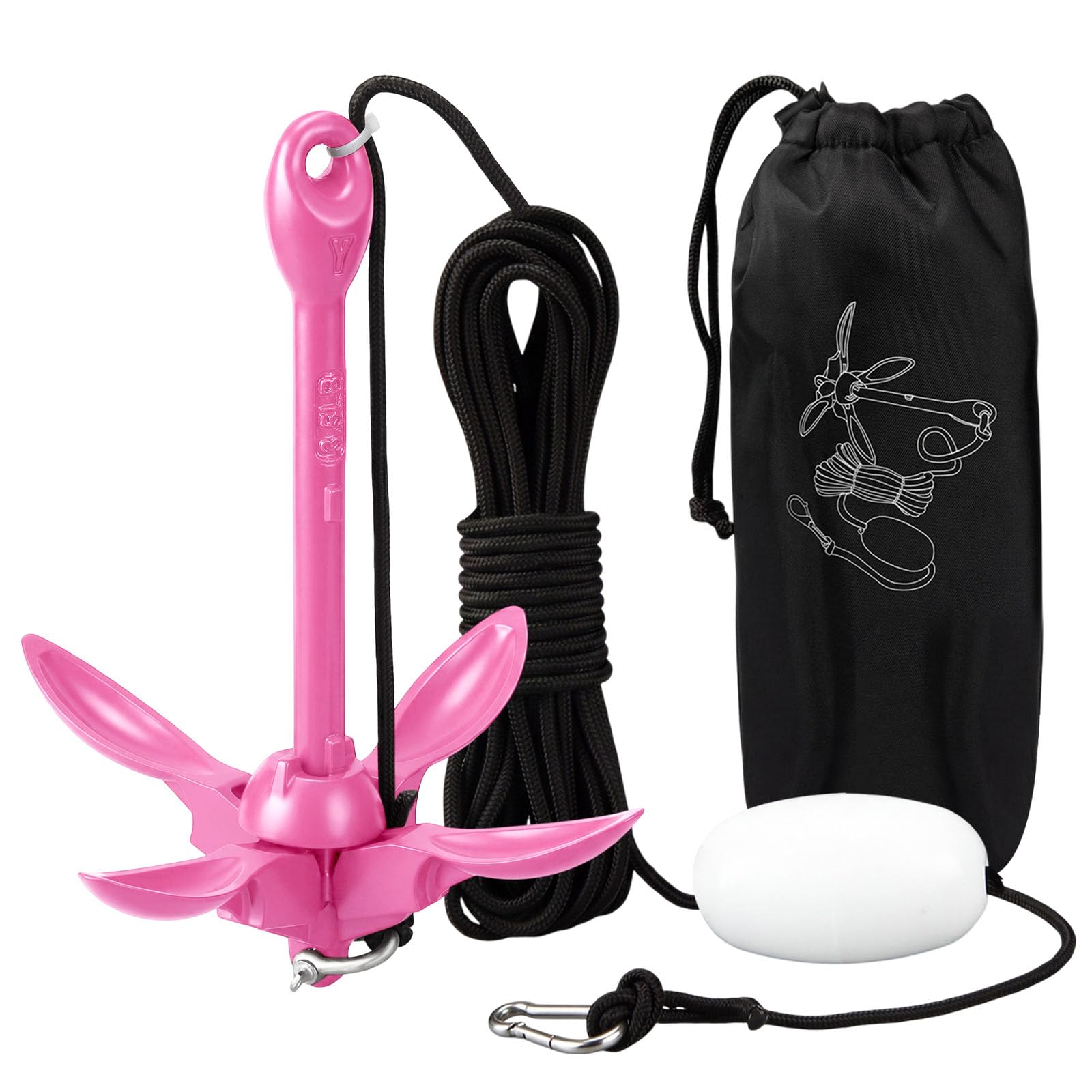 MorningRo front packaging shows anchor kit and bright pink anchor for easy identification