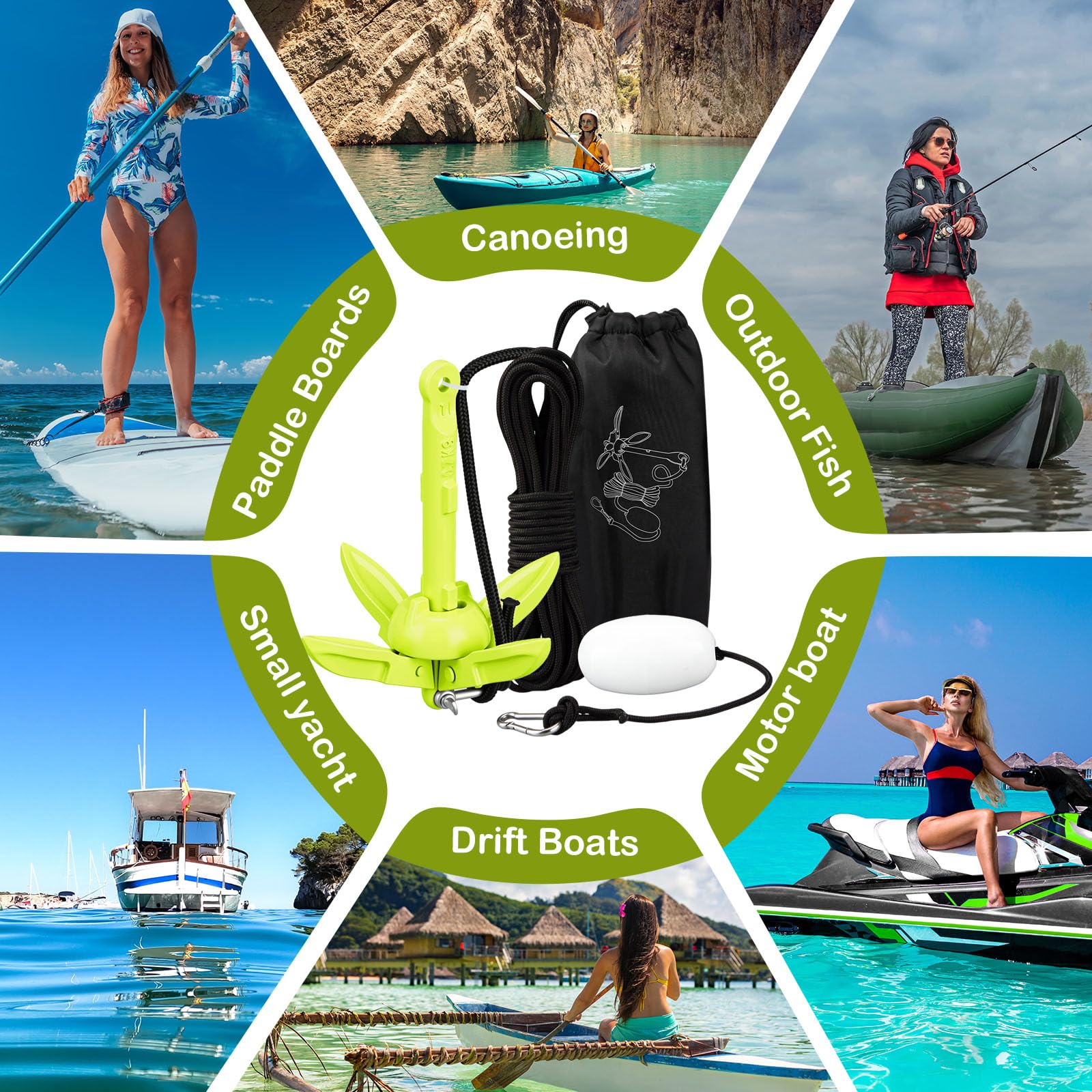 MorningRo anchor deployed from kayak demonstrating stable anchoring