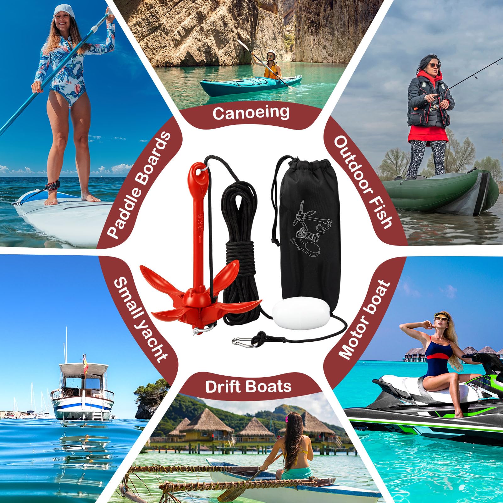 MorningRo anchor kit in kayak fishing scene for effortless anchoring