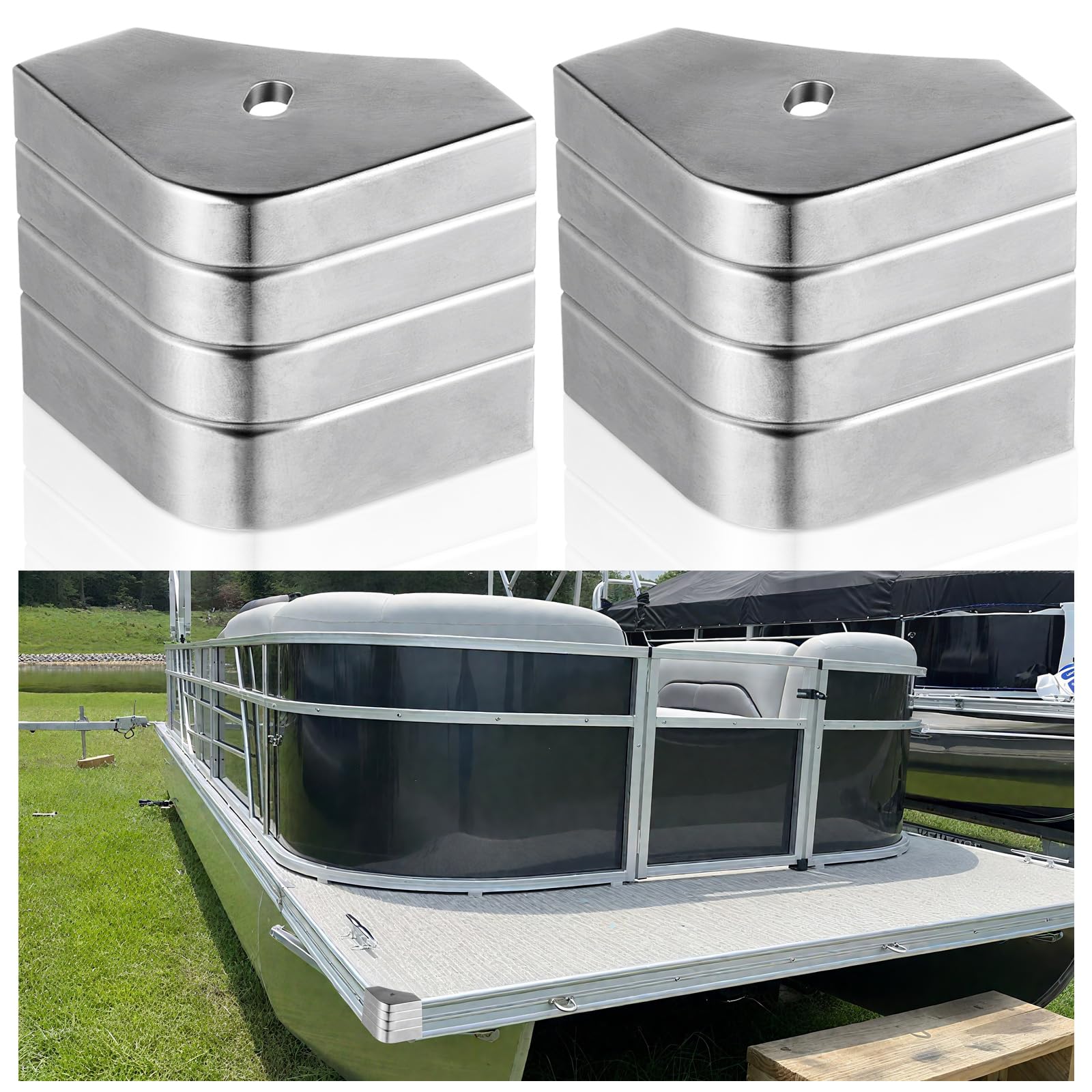 MorningRo front view of silver corner cap shows neat finished appearance and durability