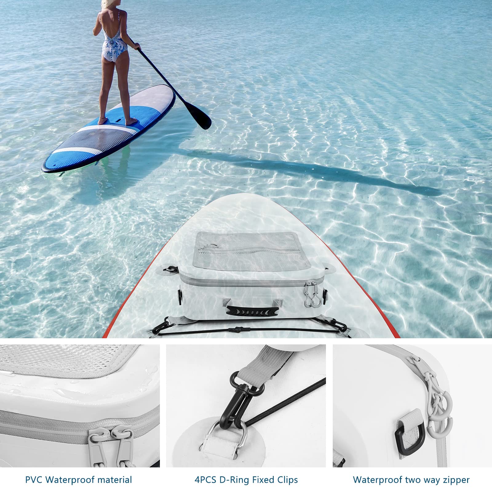 MORXPLOR cooler in use on paddleboard keeping drinks organized and stable