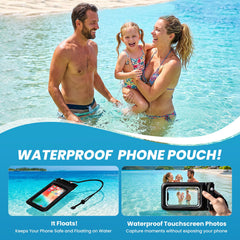 MORXPLOR waterproof phone pouch protecting screen while usable