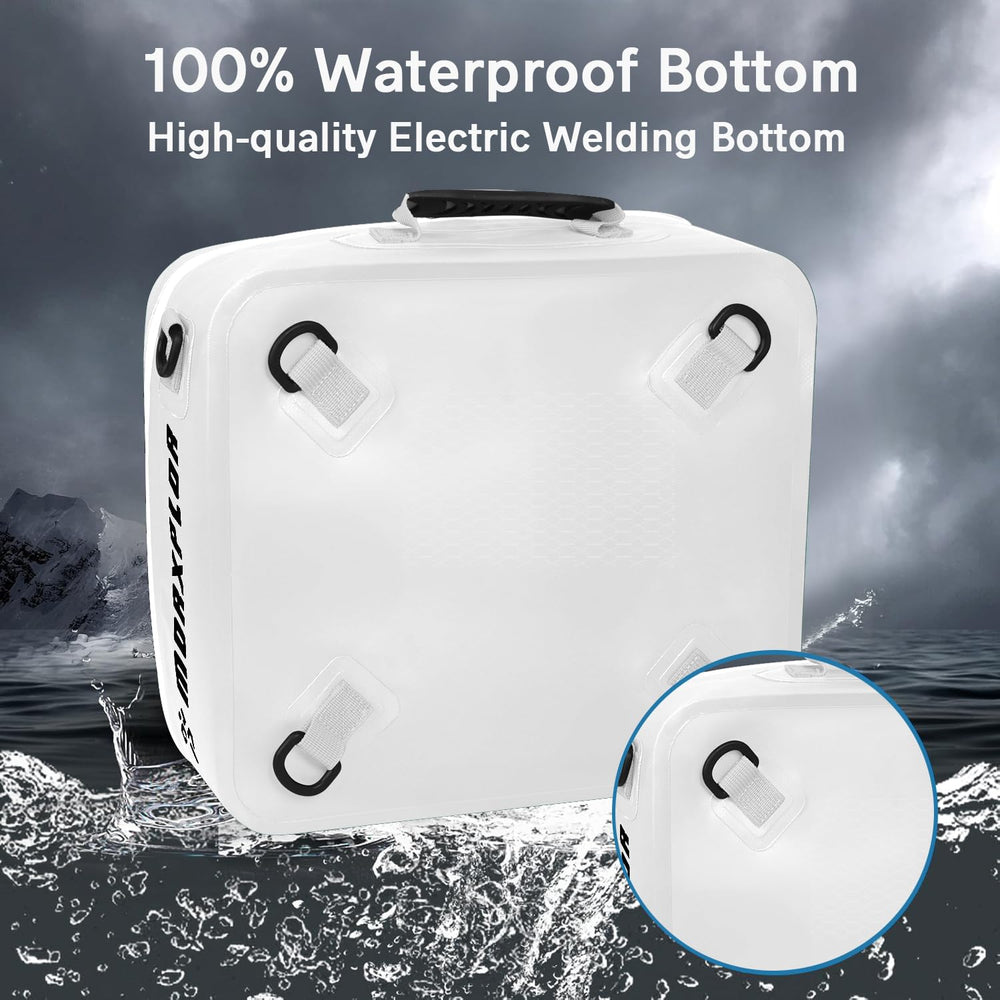 MORXPLOR watertight zipper close-up improving cold retention and splash protection