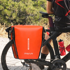 MOSISO close-up of roll-top closure demonstrating waterproof protection benefit