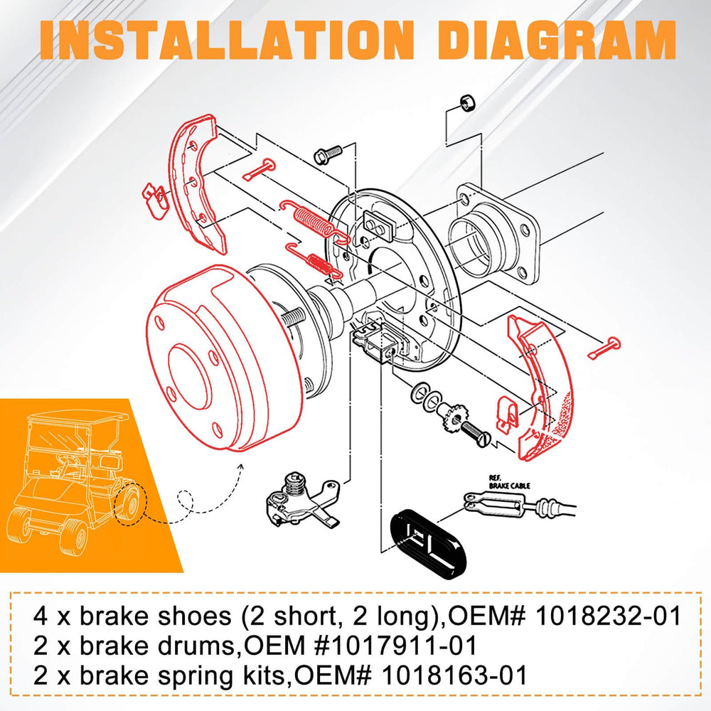 MOSNAI brake kit on workshop bench illustrating readiness and time-saving service