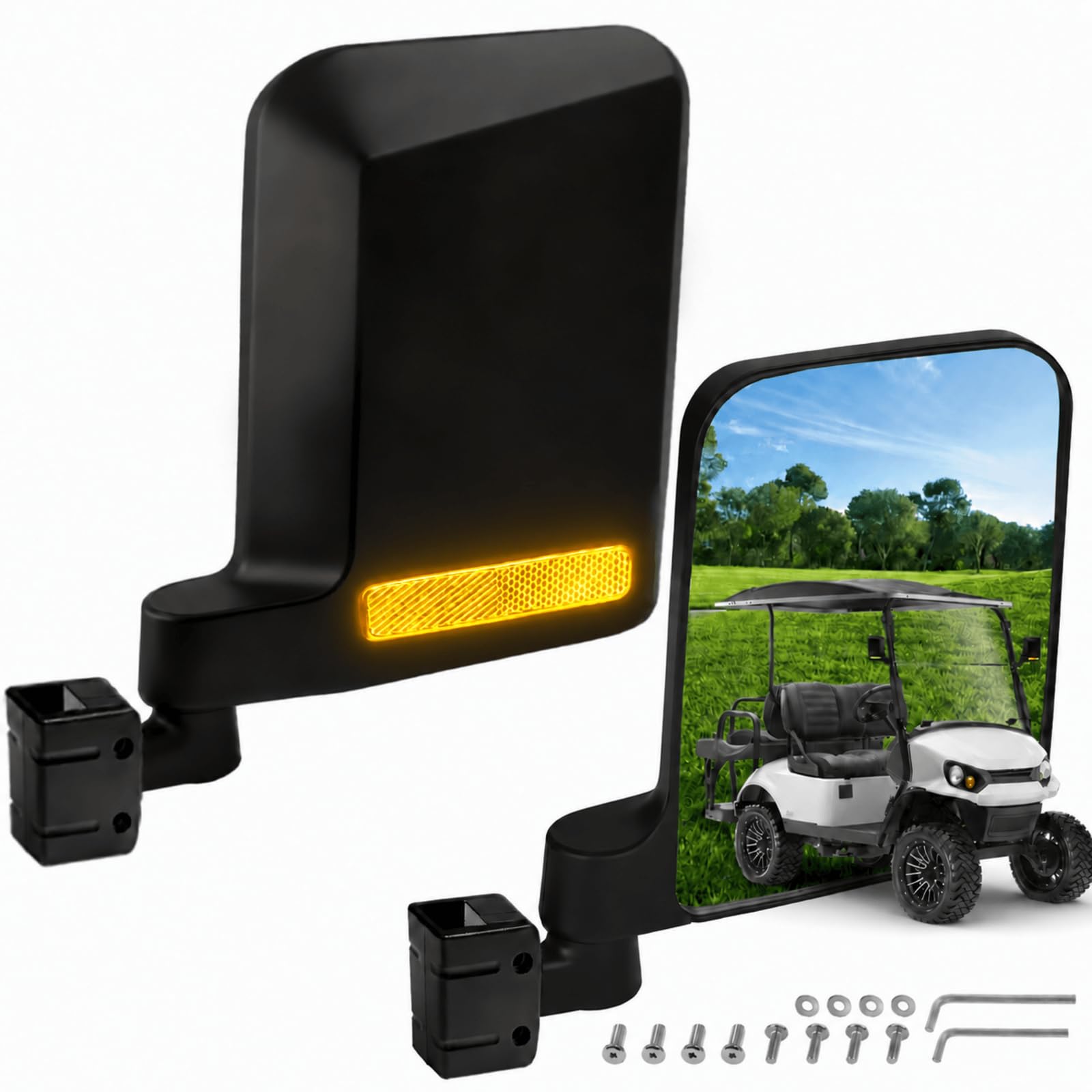 MOSNAI front view large side mirror showing wider rear view benefit