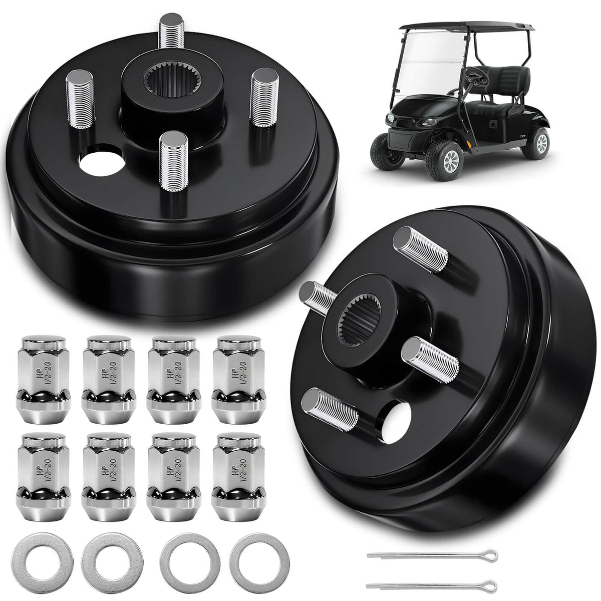 MOSNAI front view of brake drum hub kit showing complete replacement set and fitment benefits