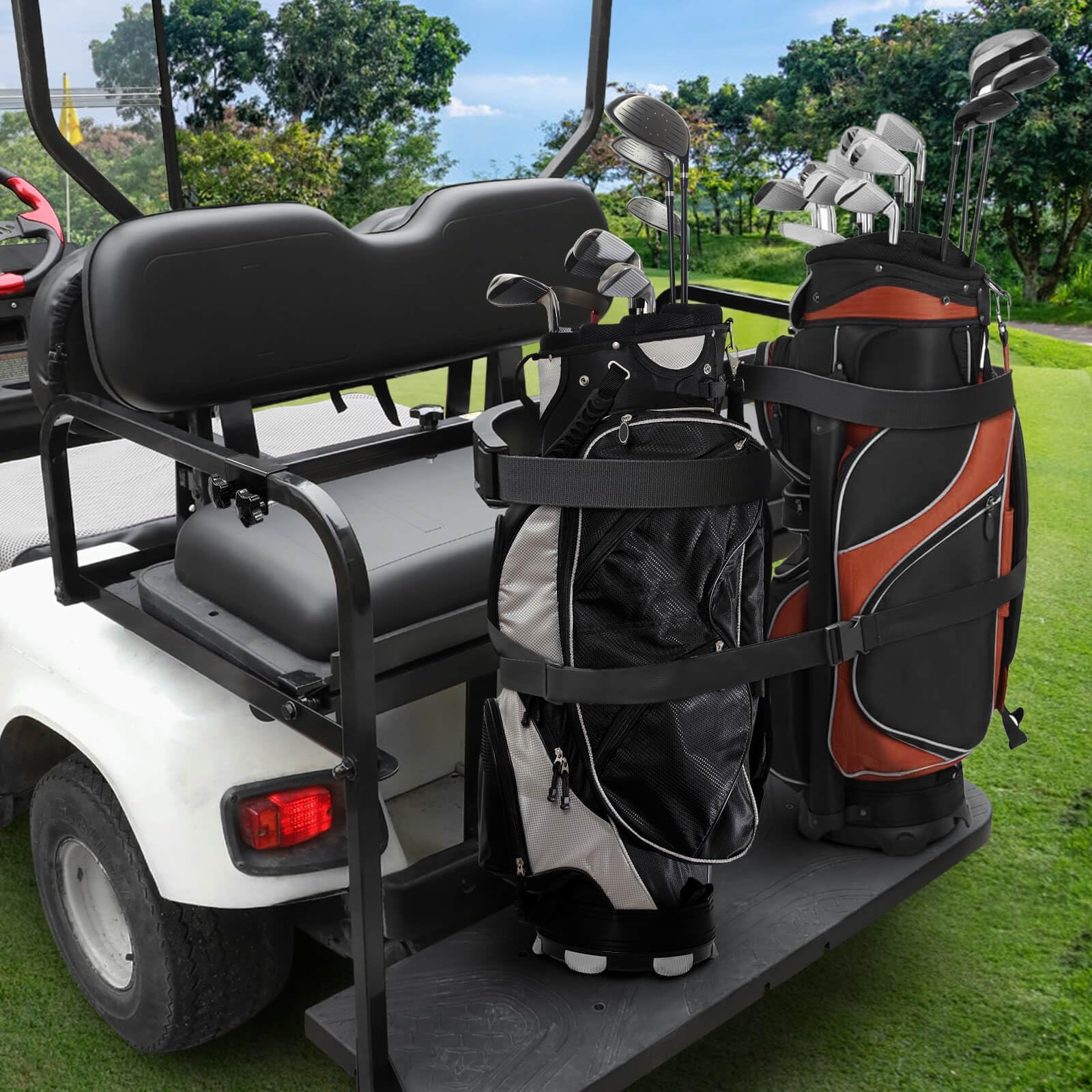 MOSNAI installed on a golf course cart showing passenger conversion convenience