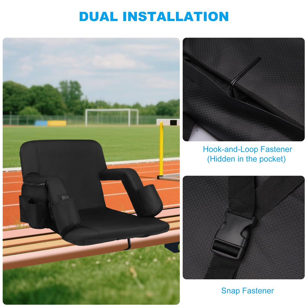 Moteoza four side pockets and rear pocket holding phone and snacks