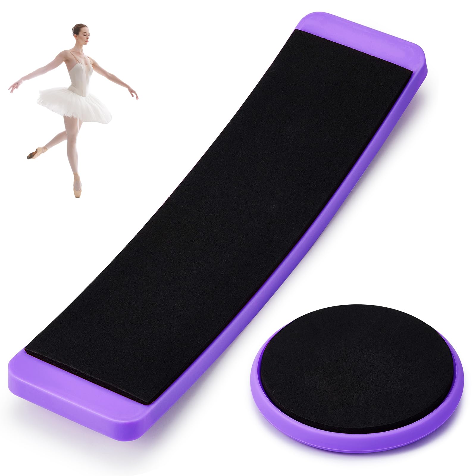Motionchic front view of purple turning boards showing stable platform and portability