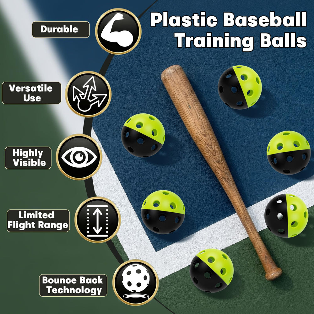 Mototo ball being hit with bat demonstrating safe lightweight practice benefit