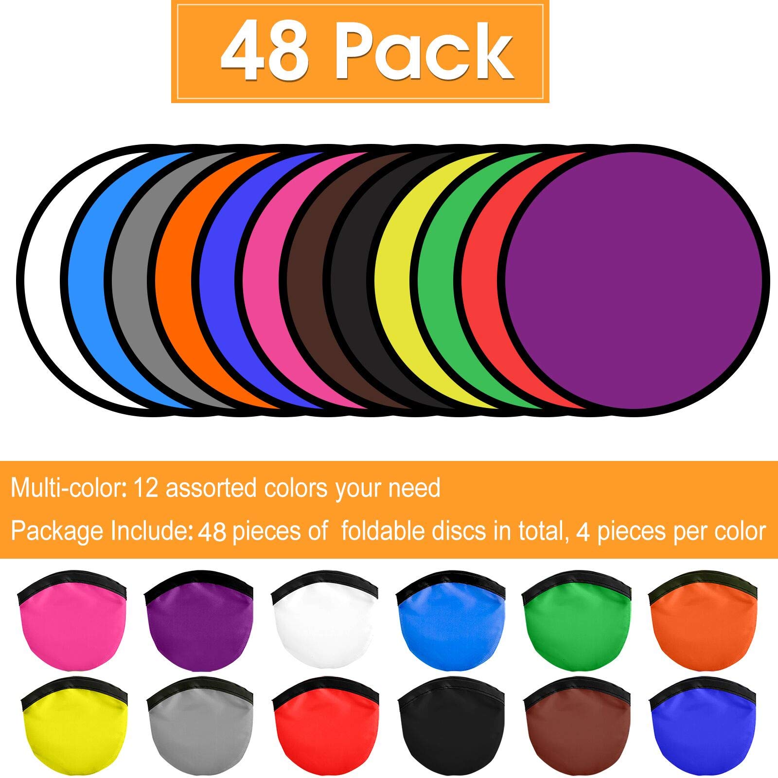 Mototo colorful spread of 12 disc colors, clear color coding benefit